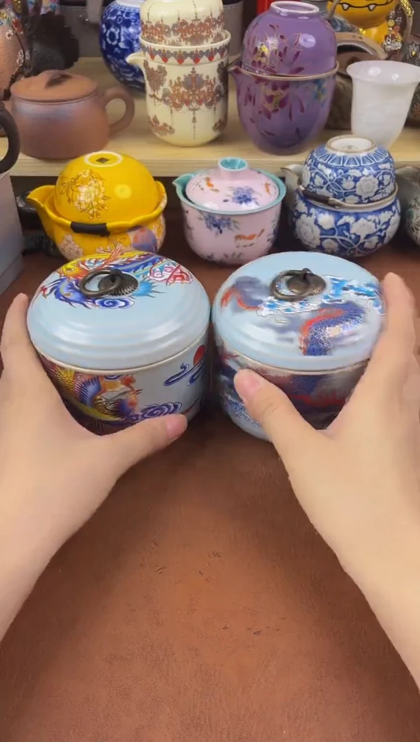 陶瓷茶具摆件旅行套组