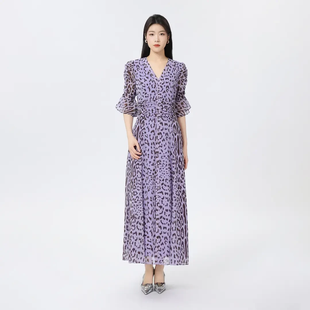 AMASS/阿玛施新款设计师款长裙优雅气质碎花法式茶歇裙550040