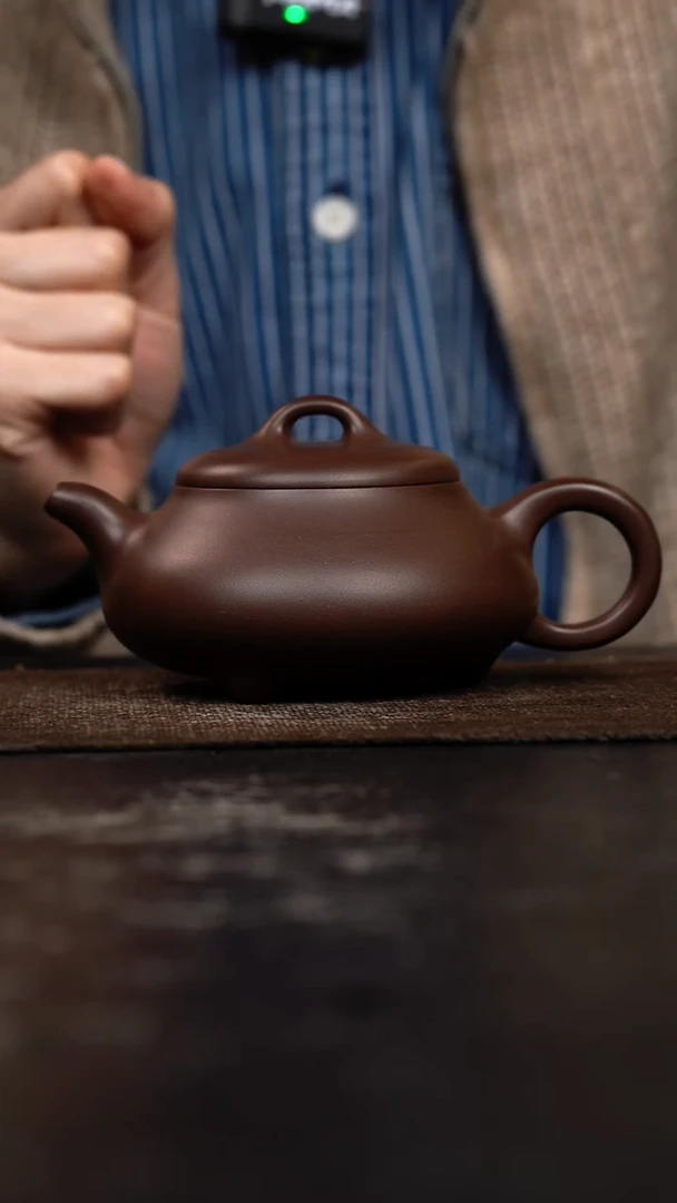 茶壶紫砂原矿紫泥手工壶280CC