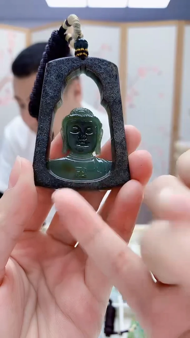 未镶嵌定制翡翠4898lr-毛货挂件52
