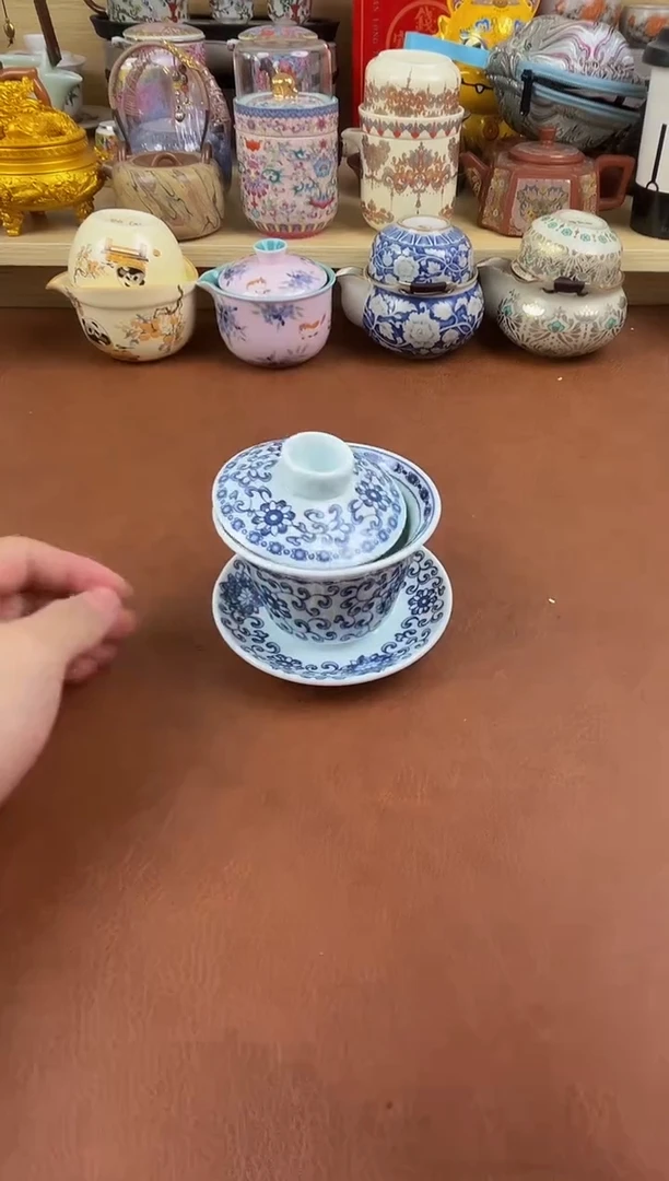 陶瓷茶具摆件旅行套组