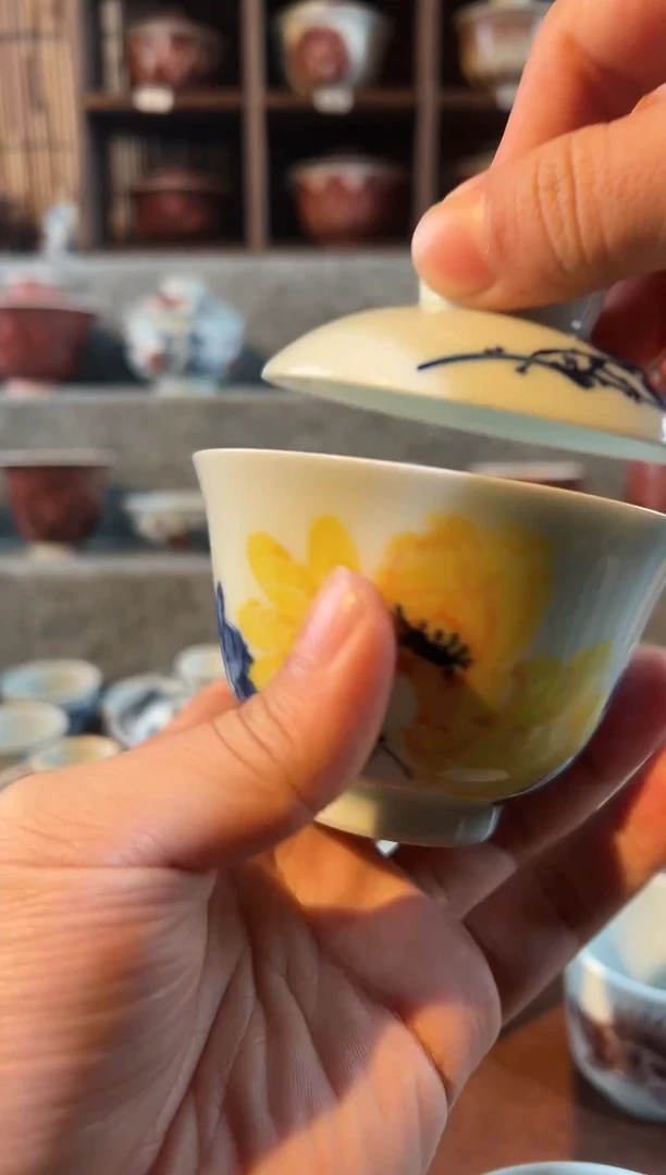 【闪购商品】天禄言瓷盖碗花开富贵