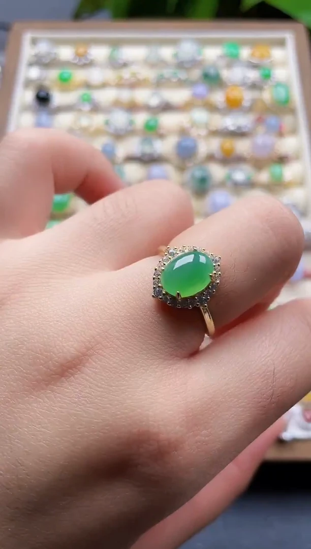 银S925镶嵌戒指翡翠26