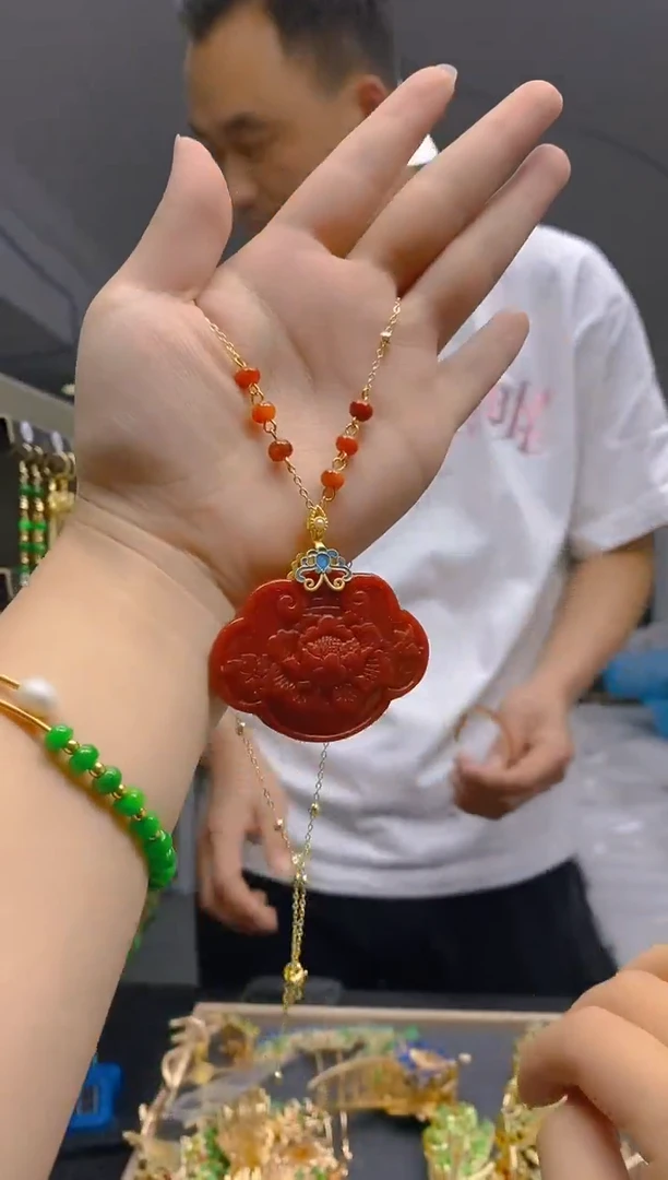 【闪购商品】翡翠耳饰合金0216翡翠锁骨链