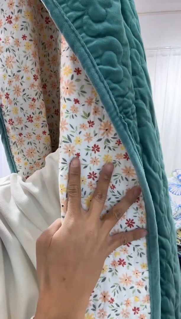 棉220*230单面纯棉绒床盖73号微瑕