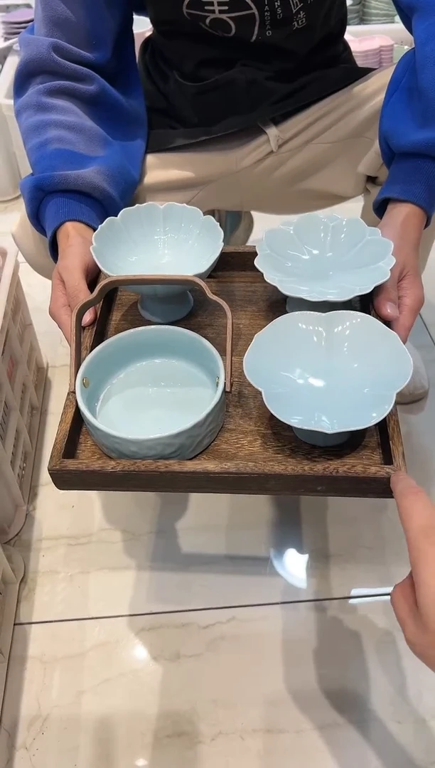 瓷片陶微瑕商品 介意勿拍 带托盘