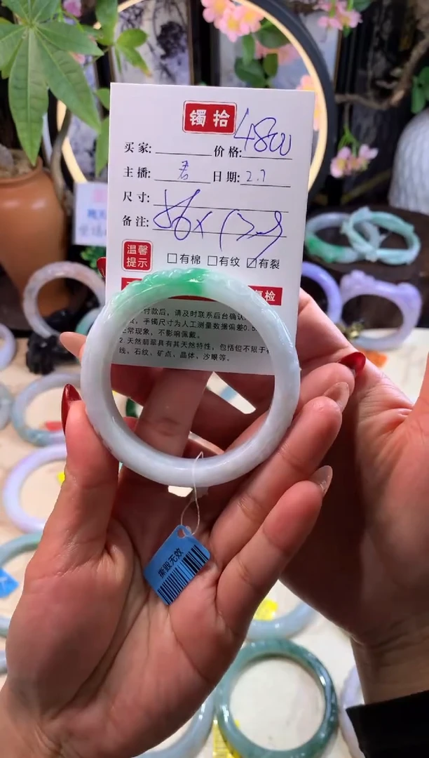 【闪购商品】翡翠手镯未镶嵌3 翡翠手镯 56