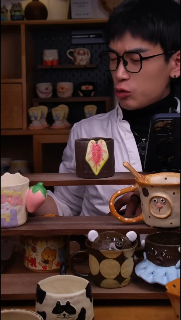 杯子陶景德镇可爱设计师款陶瓷23