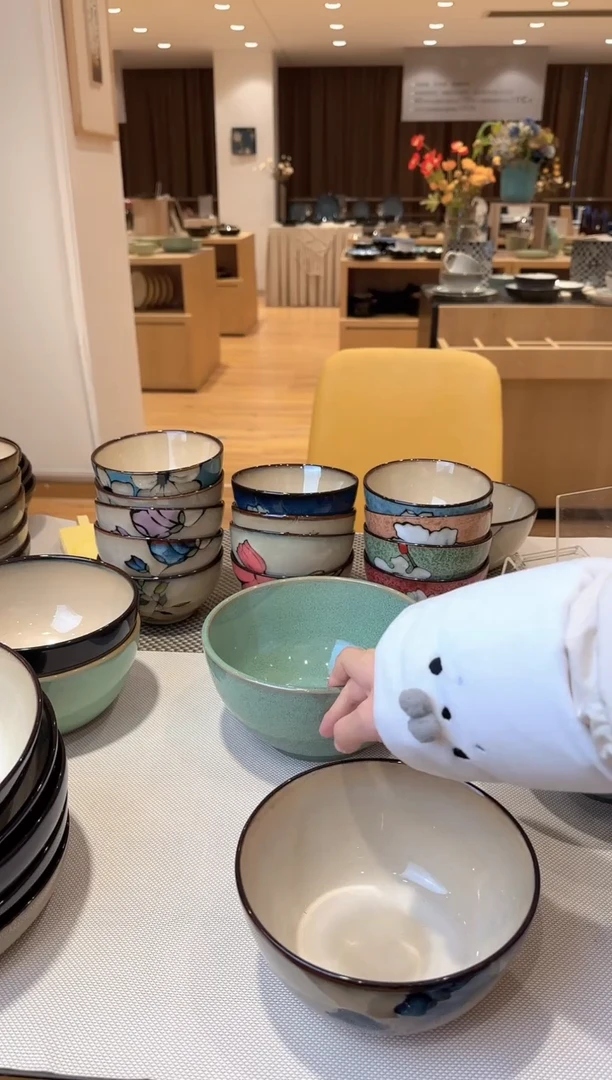 瓷片7寸绿色大碗