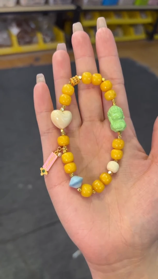 【闪购商品】琥珀手链未镶嵌8mm蜜蜡桶猛犸宝宝佛多样性发其一