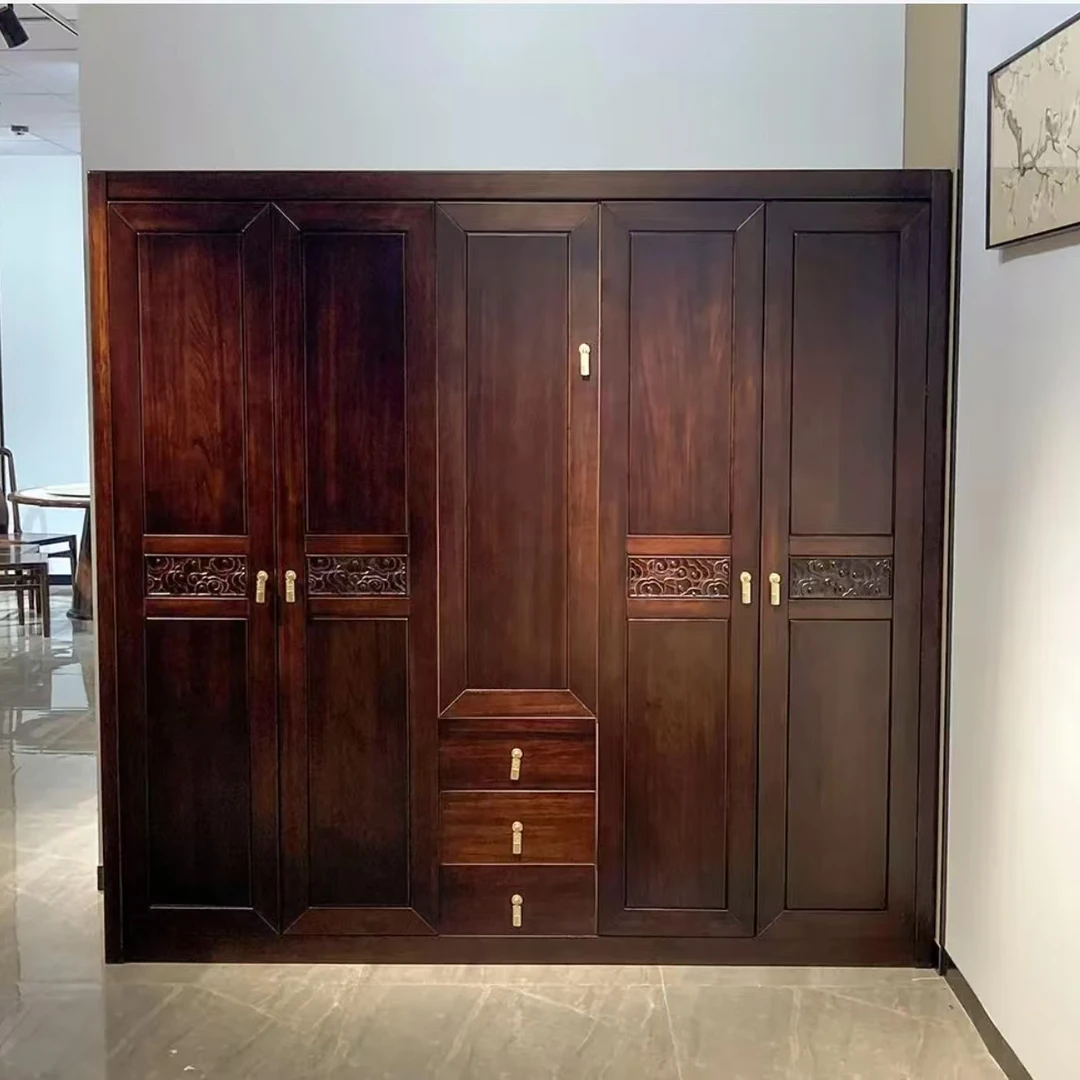 五门六门否衣柜新中式实木现代平开家用储物主卧木质大客厅成套