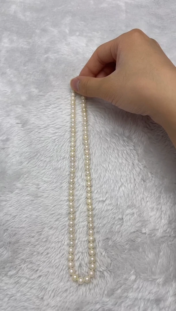 项链银S925镶嵌海水珍珠AK羽皇金5.5-6mm
