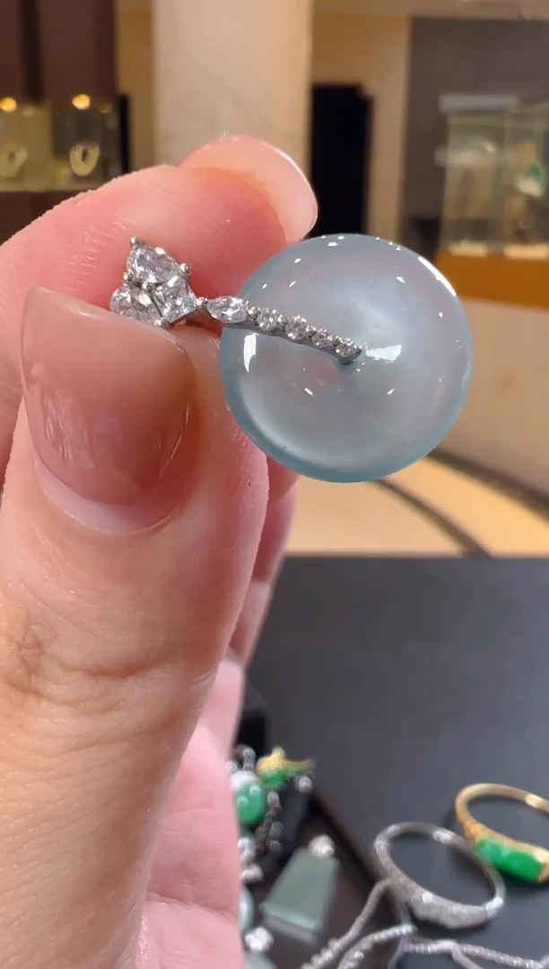 翡翠银S925镶嵌吊坠(不含链)天然A货翡翠JJ06多样性发一