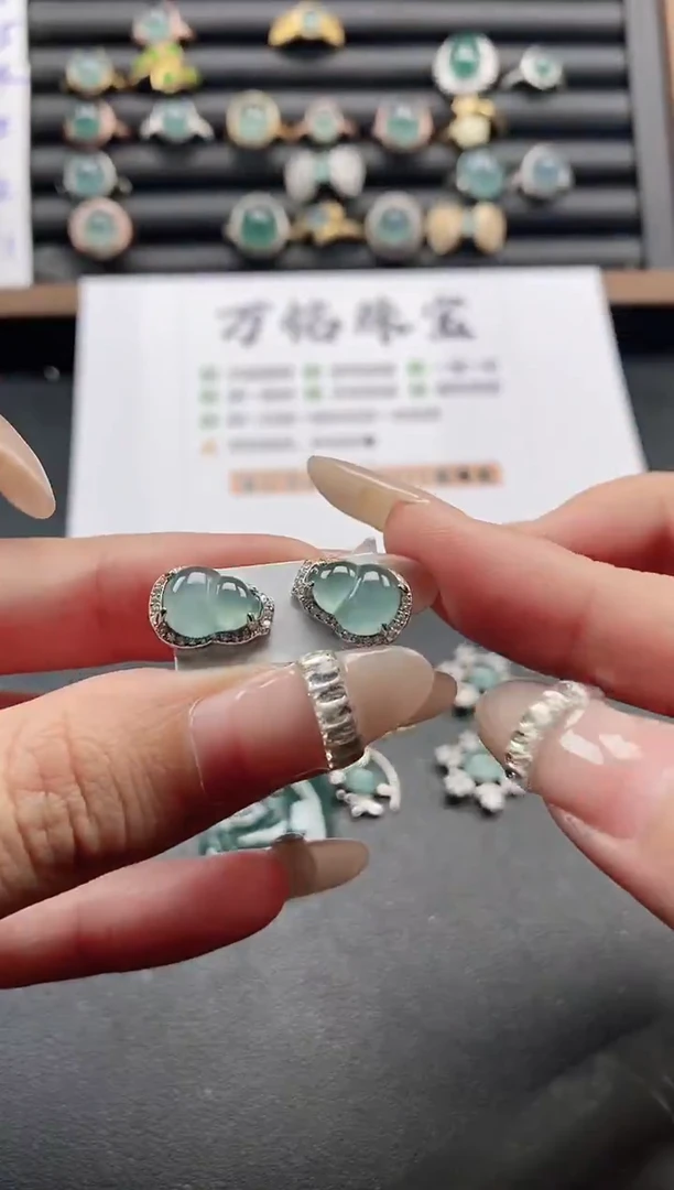 银S925镶嵌戒指翡翠51511