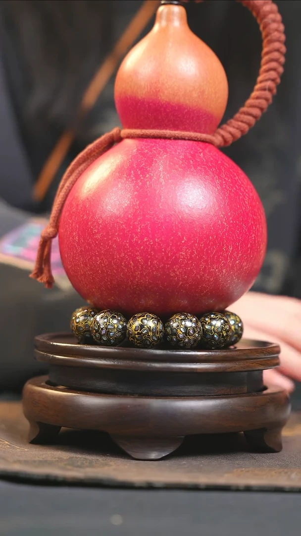【闪购商品】YP152大漆酒葫芦不包手串及旋转底座
