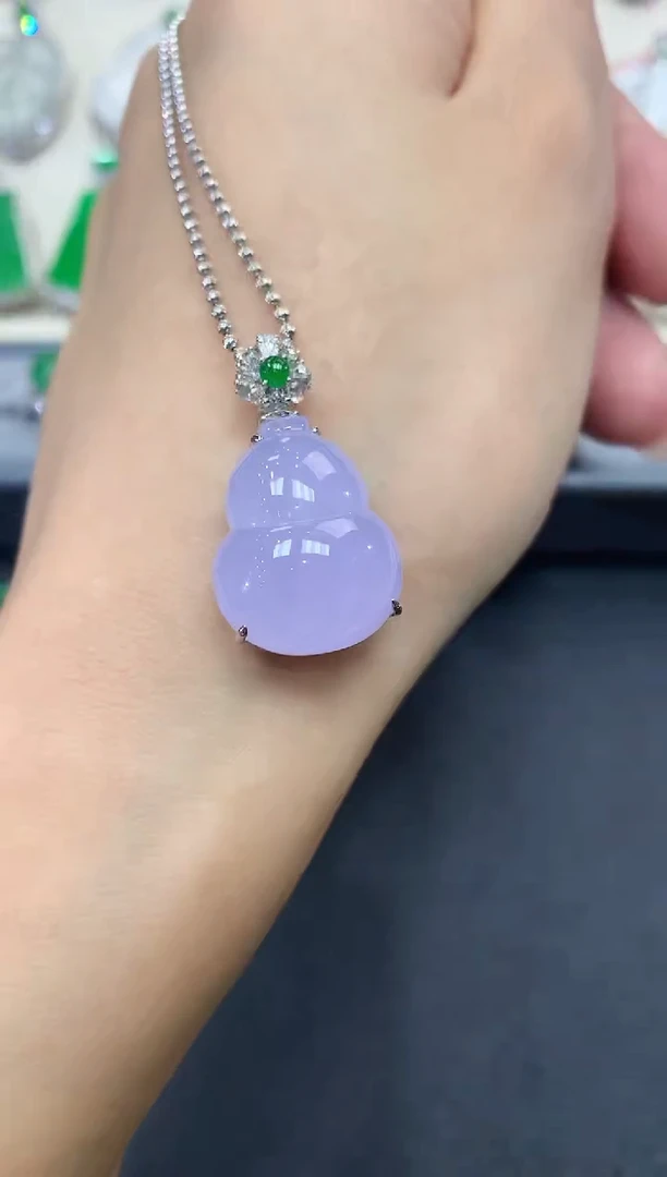 【闪购商品】翡翠吊坠(不含链)18K金镶嵌f10紫货有色差