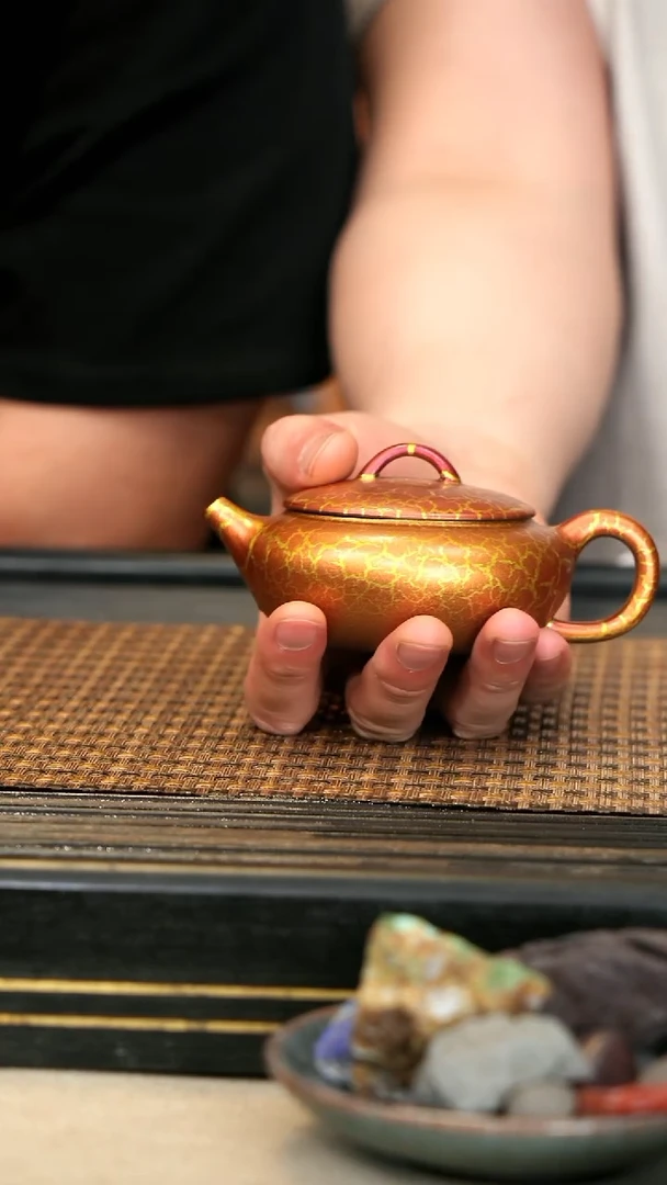 紫砂壶ZCJ61《桑扁》金贝烧