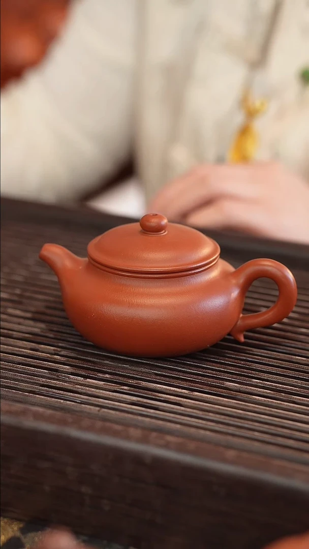 茶壶紫砂全手 仿古 宽口