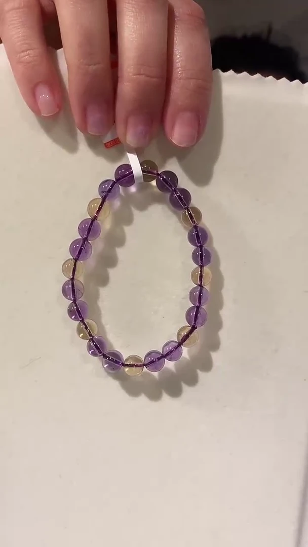 【闪购商品】水晶手链未镶嵌紫黄晶7.5mm