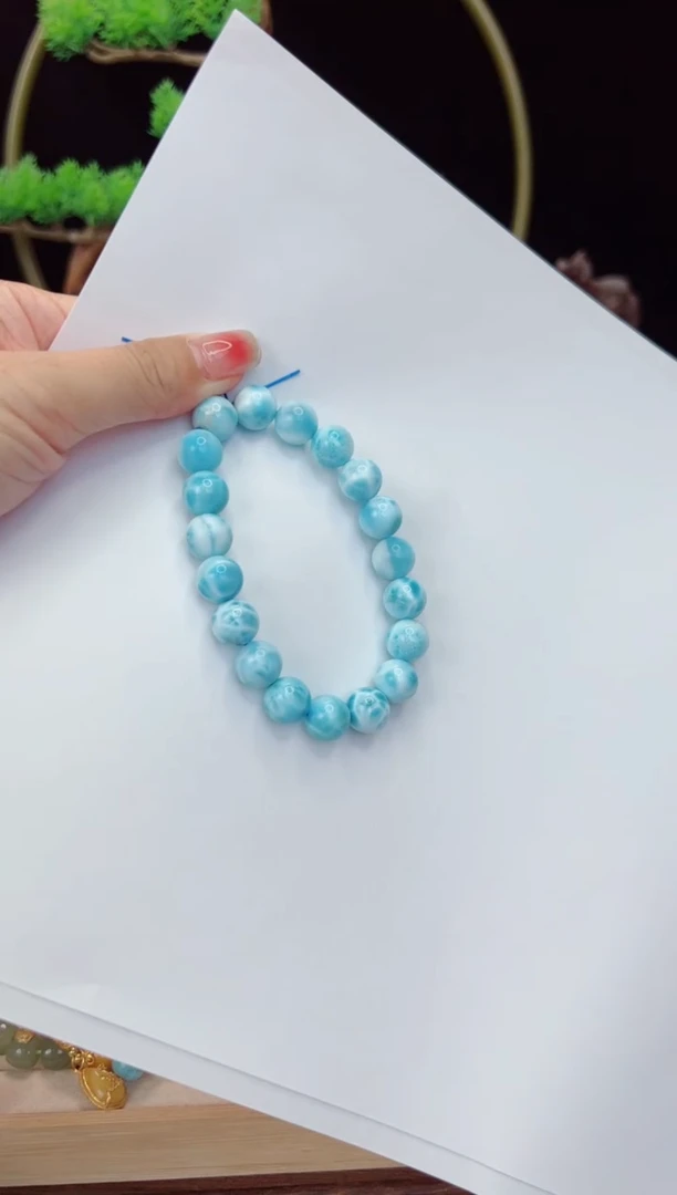 针钠钙石（海纹石）未镶嵌手串海纹石手串