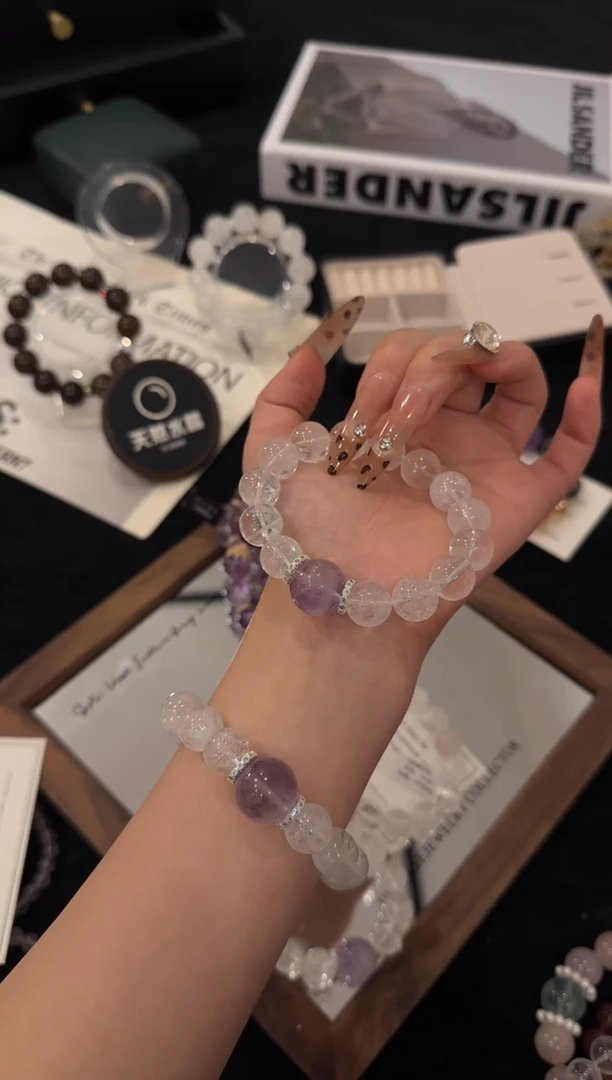 合金手链水晶白阿赛x3567