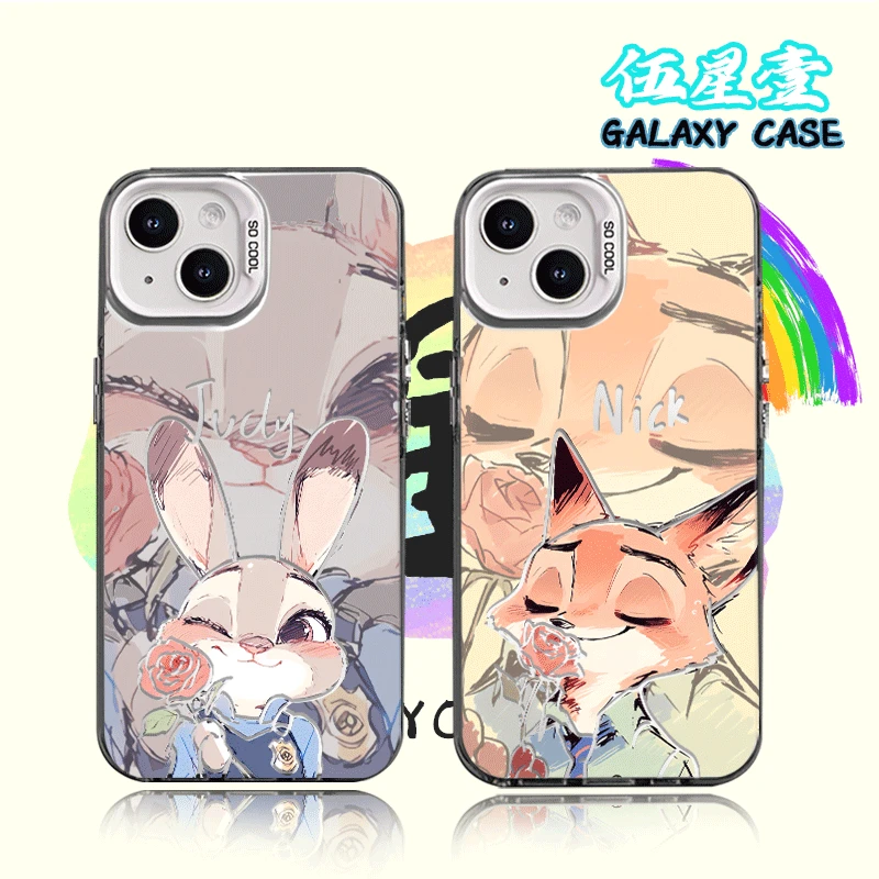 闻花朱迪尼克适用于创意可爱苹果16华为小米彩银手机防摔壳Paoive