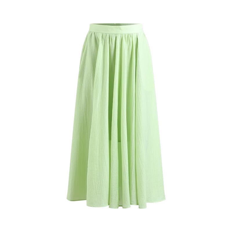 30870【玛S订单】2025夏新款褶皱肌理感伞裙半身裙0646