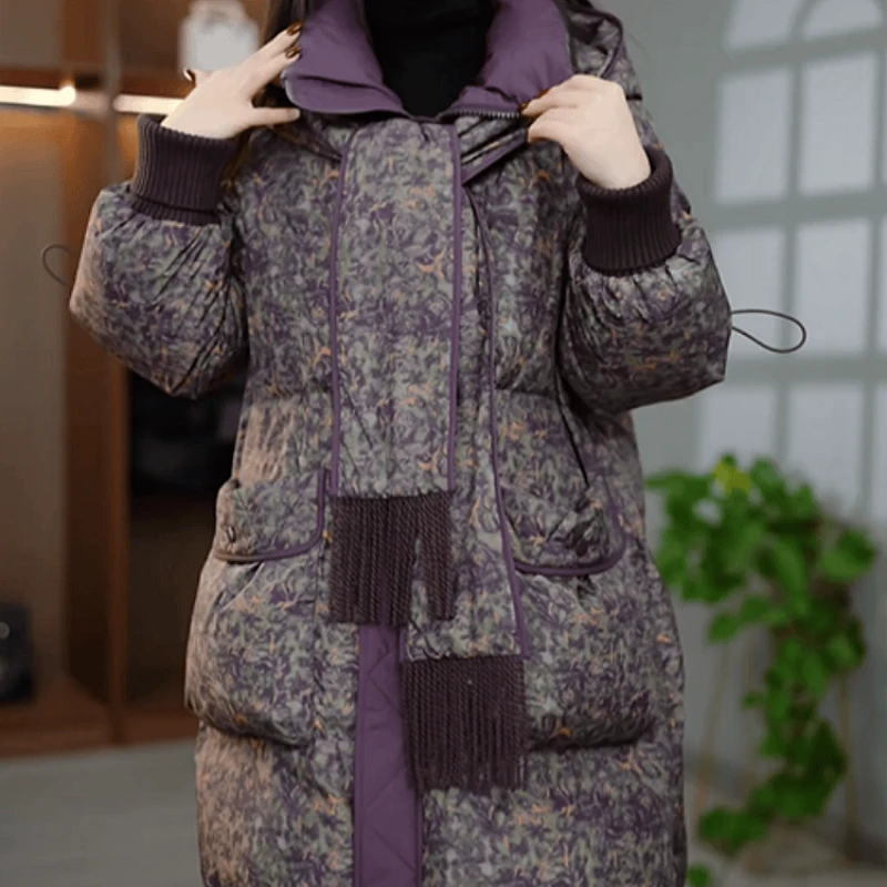 C160【羽绒服】2025冬季新款时尚宽松休闲加厚保暖高端轻奢羽绒服