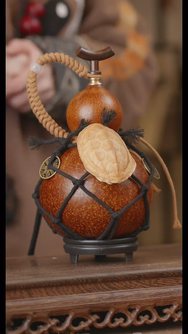 【闪购商品】266号精品天然大漆工艺防渗内胆酒葫芦~