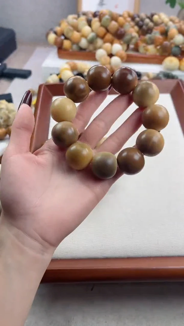 【闪购商品】菩提根/象牙果手串干磨大苹果23mm手串瑕疵不补J97