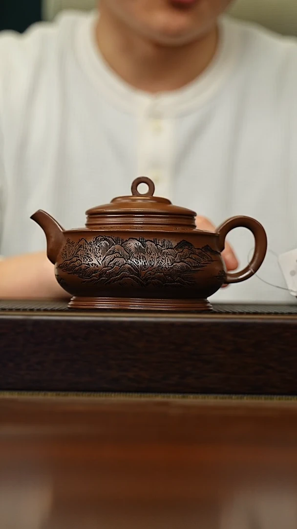 茶壶紫砂宜兴原矿 手工 紫砂壶容量400CC