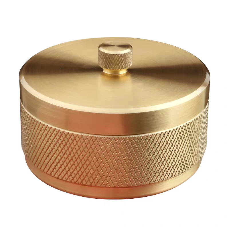 纯铜炮烟灰缸带盖防灰茶几茶桌老板台高颜值烟灰缸
