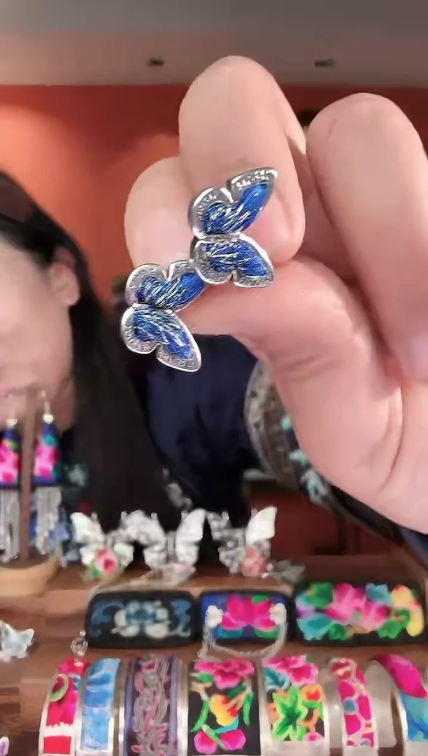 织绣非遗手工苗绣刺绣饰品2耳钉