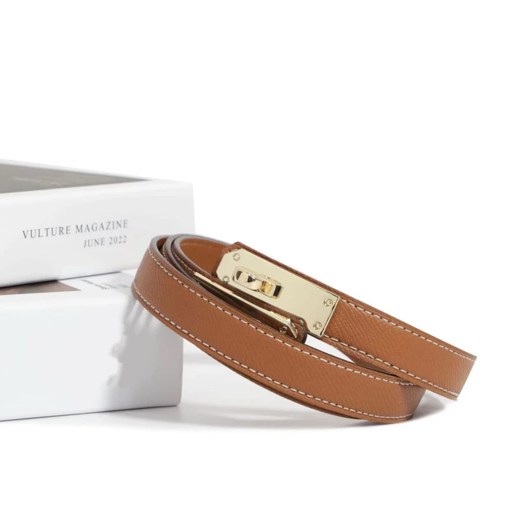 【佐伊甄选】FES-6088-金棕轻奢女士经典轻奢小众真皮腰带