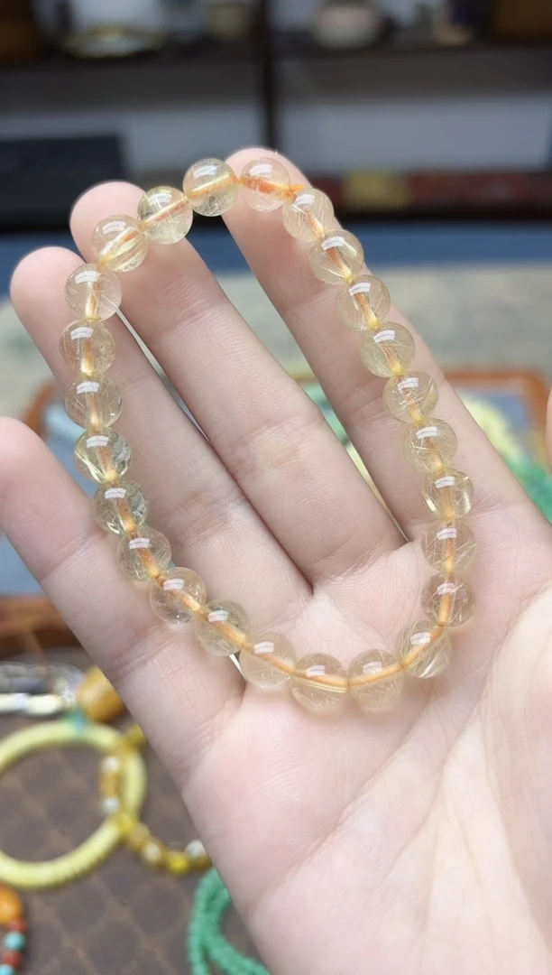 未镶嵌车挂水晶发晶水晶手串ZD