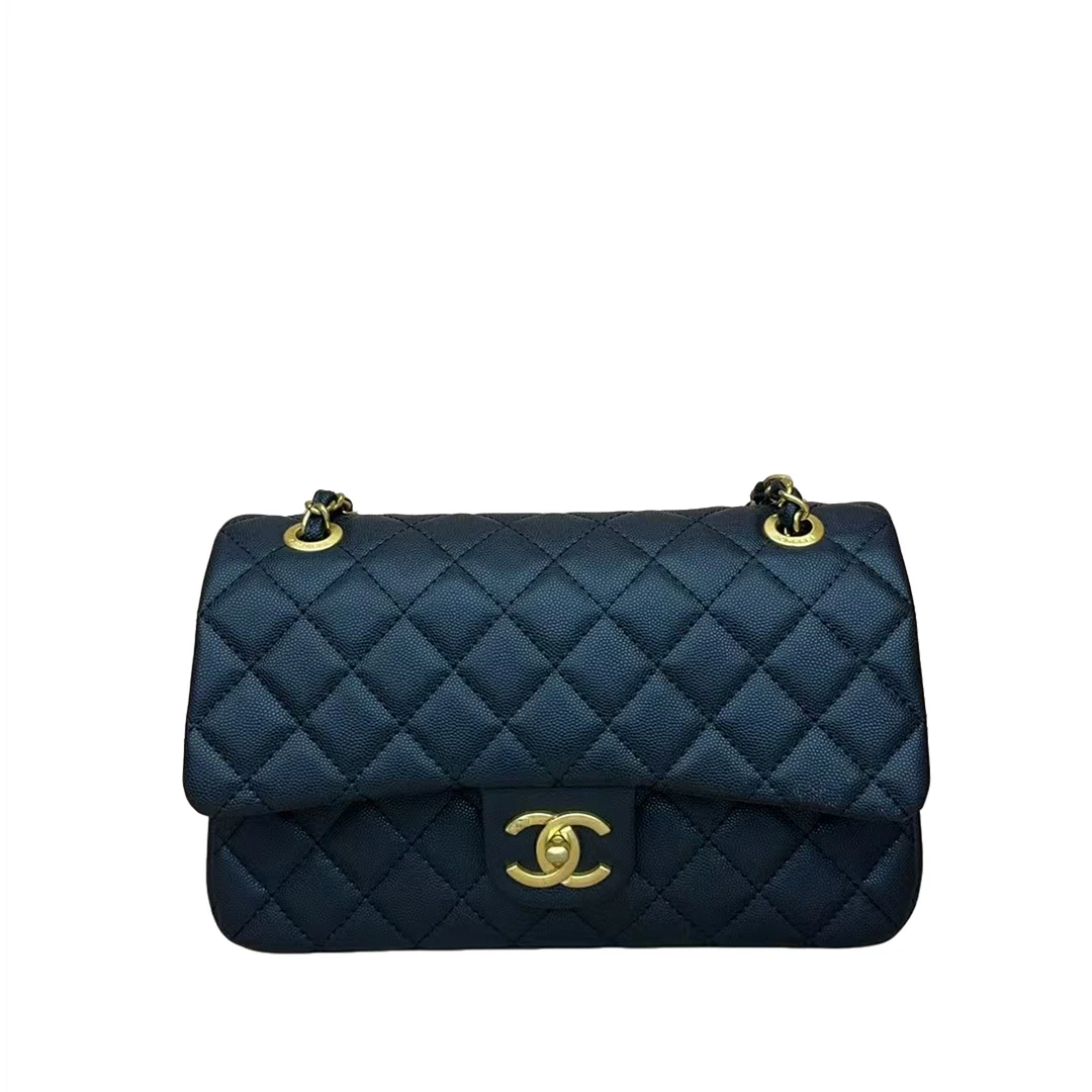 95新 Chanel/香奈儿 黑金鱼子酱CF中号经典翻盖时尚单肩斜挎包-2
