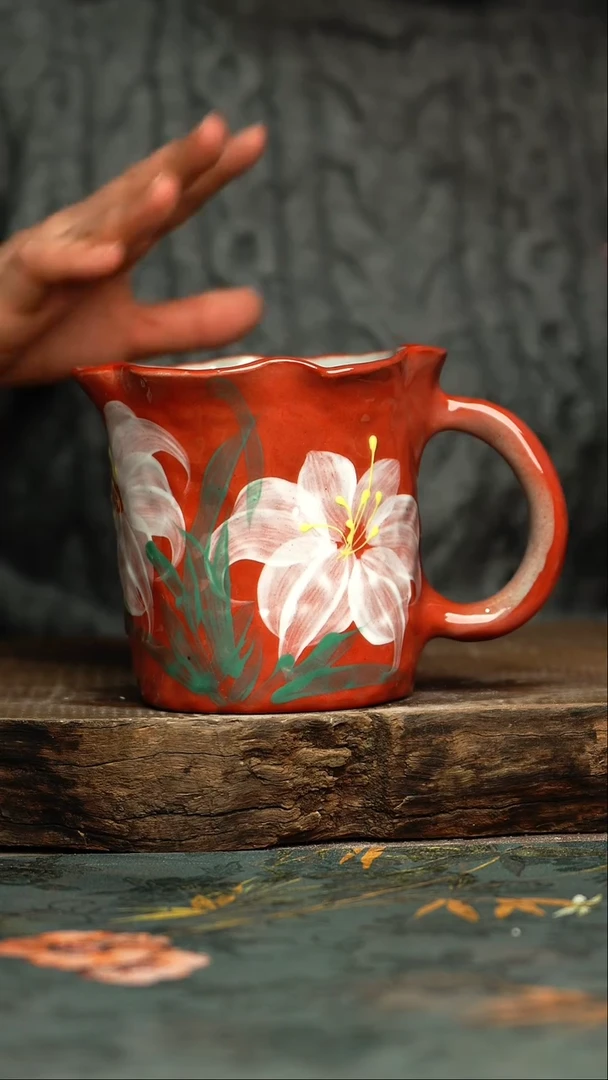 【闪购商品】杯杯釉下彩手工手绘同款陶器
