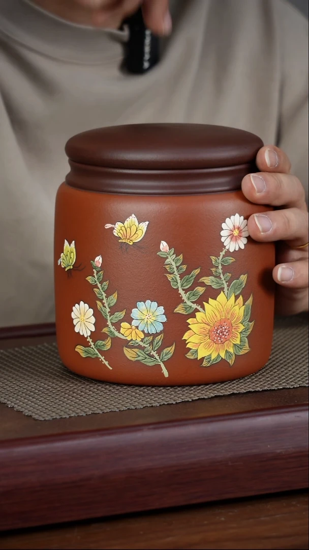 宜兴原矿紫砂茶叶罐