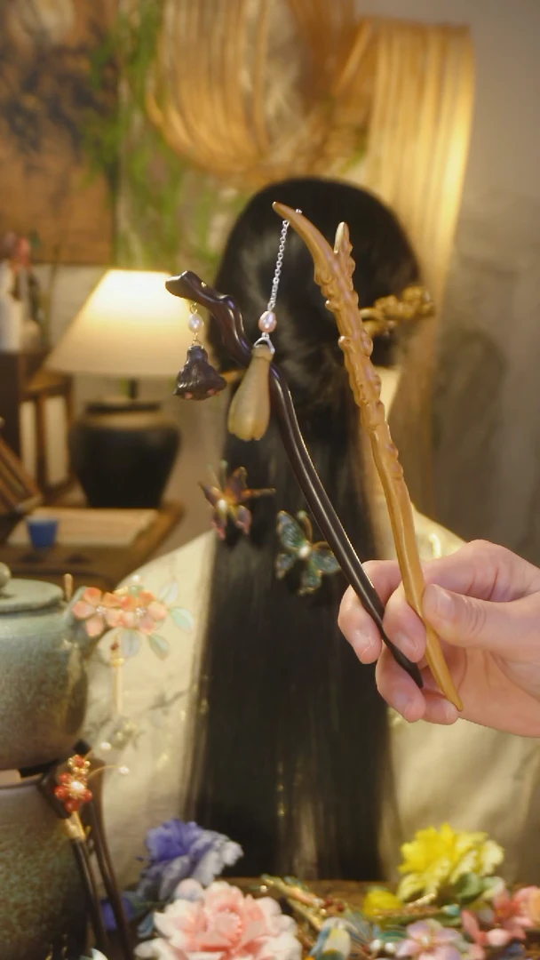 木原创不染加木兰步摇组合