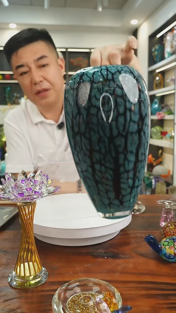 琉璃手工艺品外贸尾货花瓶066