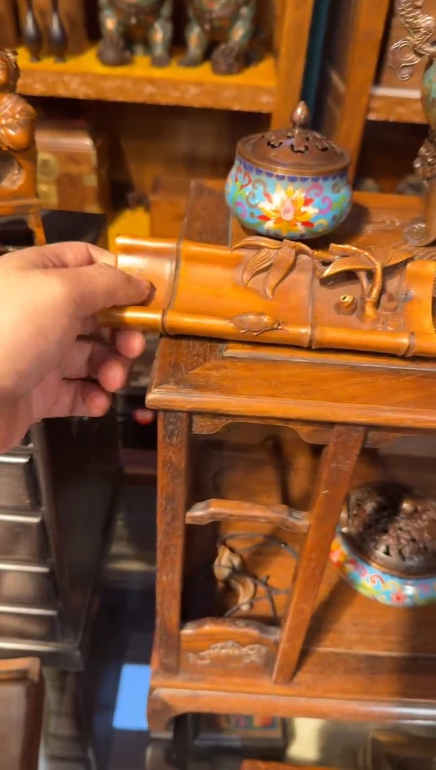 木黄杨木 竹节香插 298