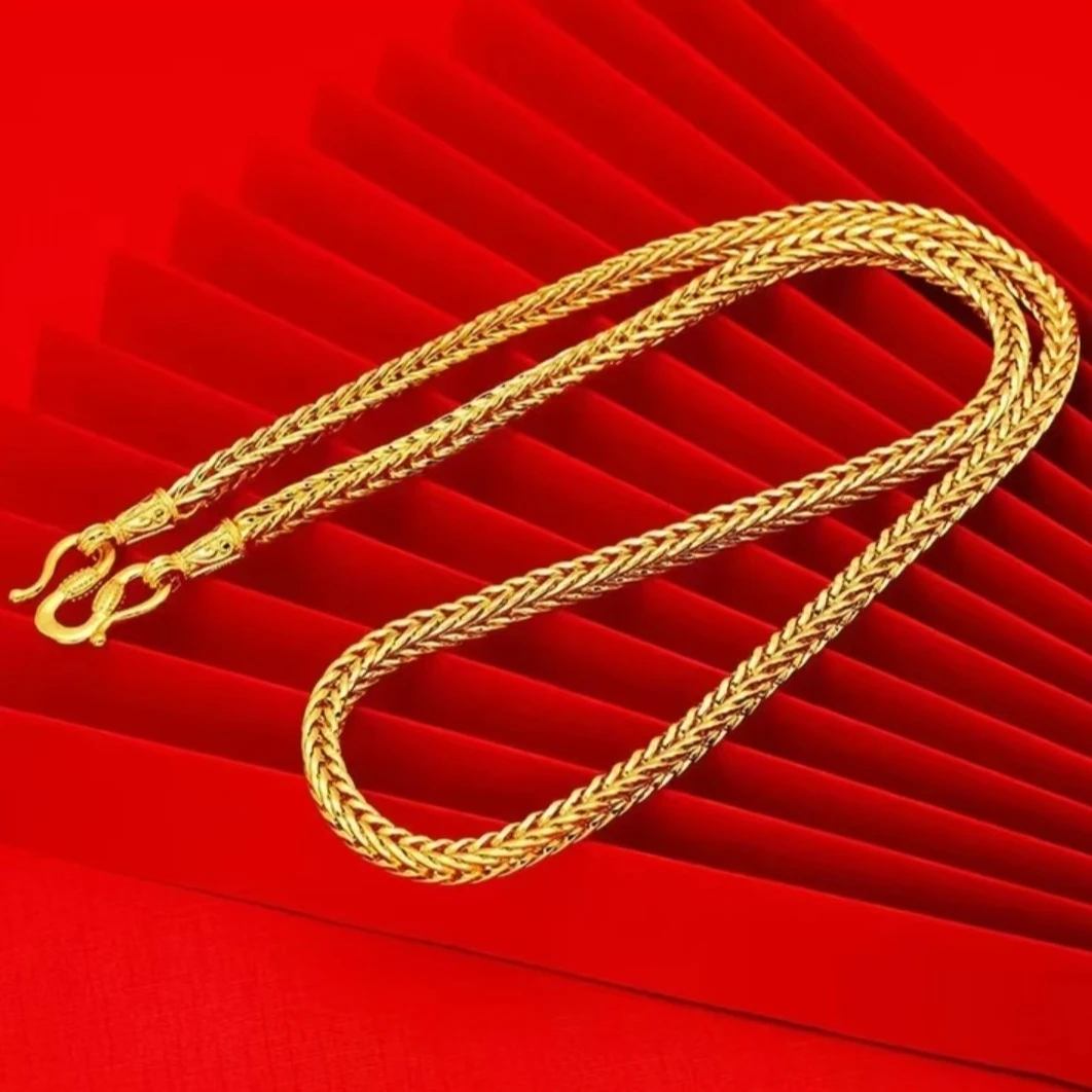 矿金 【蛇骨项链】2025时尚新款男士 经典金色百搭不掉色