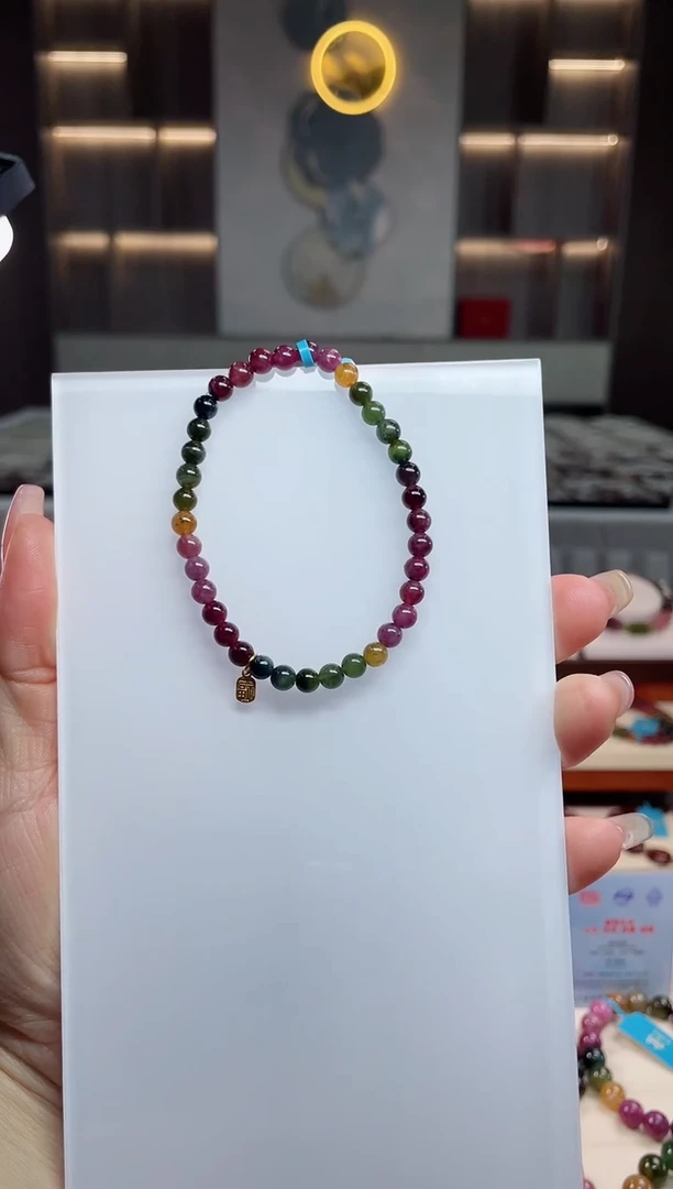 【闪购商品】单圈手串5mm+未镶嵌碧玺（多样性发一条）T