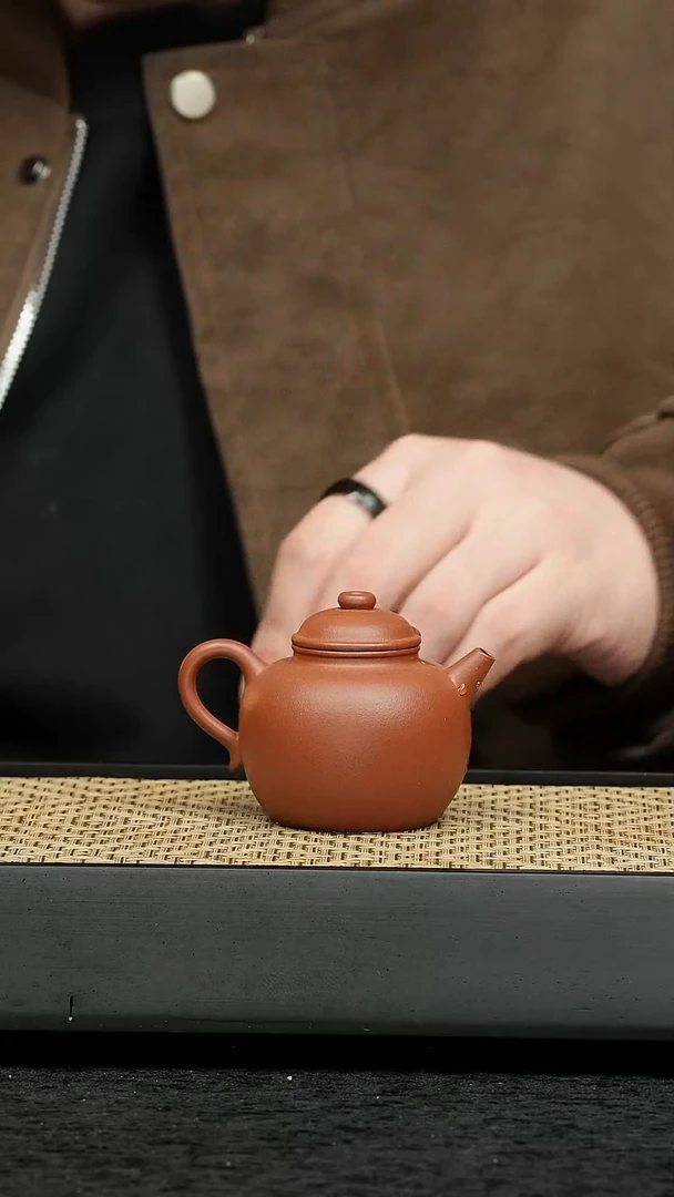 茶壶紫砂五堂 大彬圈钮-朱泥