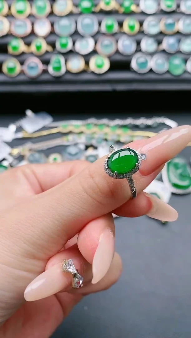 【闪购商品】翡翠戒指银S925镶嵌11111111