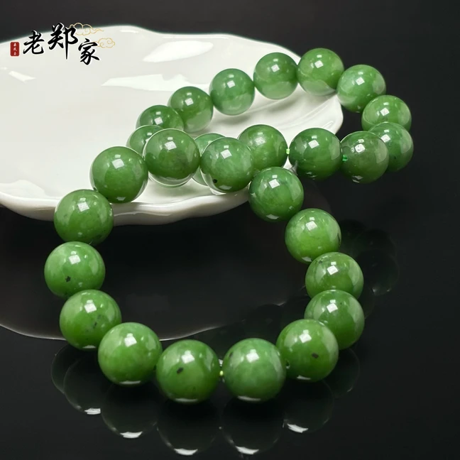 【老郑家】和田玉手串 约15+mm（多样性发一件）微黑点