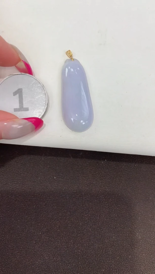 颈饰银S925镶嵌翡翠天然缅翠甸a货