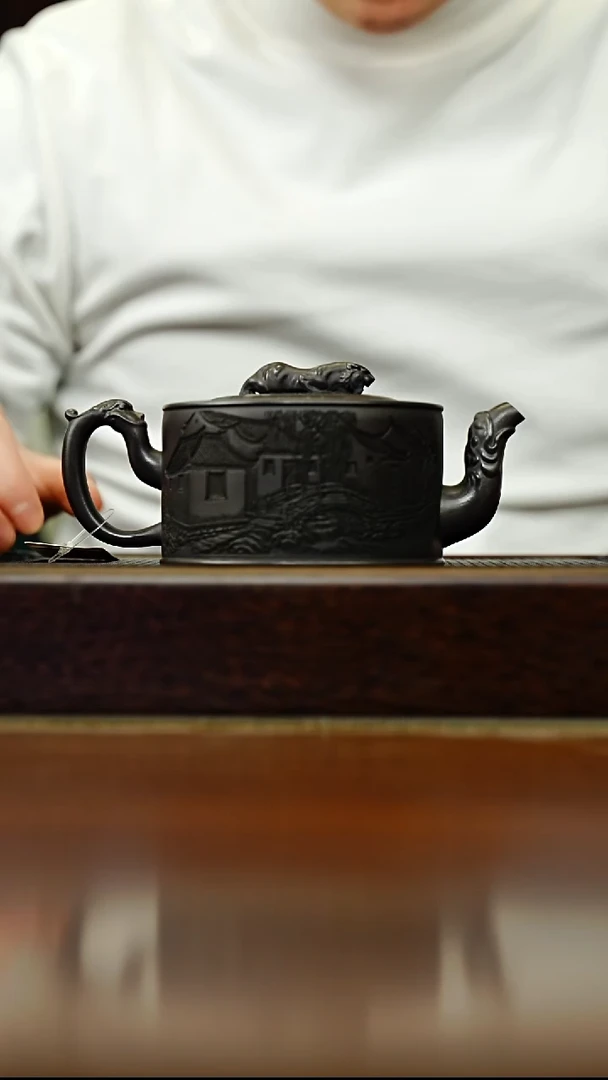 茶壶紫砂宜兴原矿 半手工 紫砂壶容量300CC