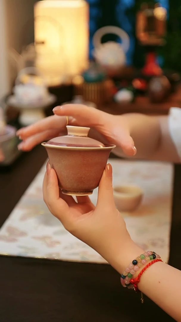 陶瓷茶具窑变盖碗