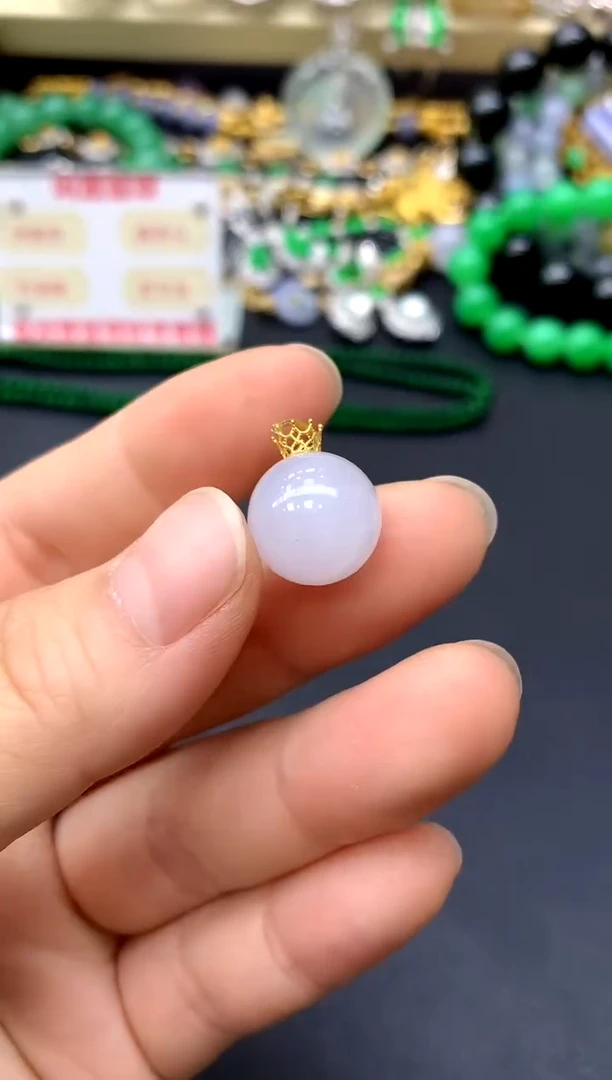 颈饰18K金镶嵌翡翠154-中国好珍宝